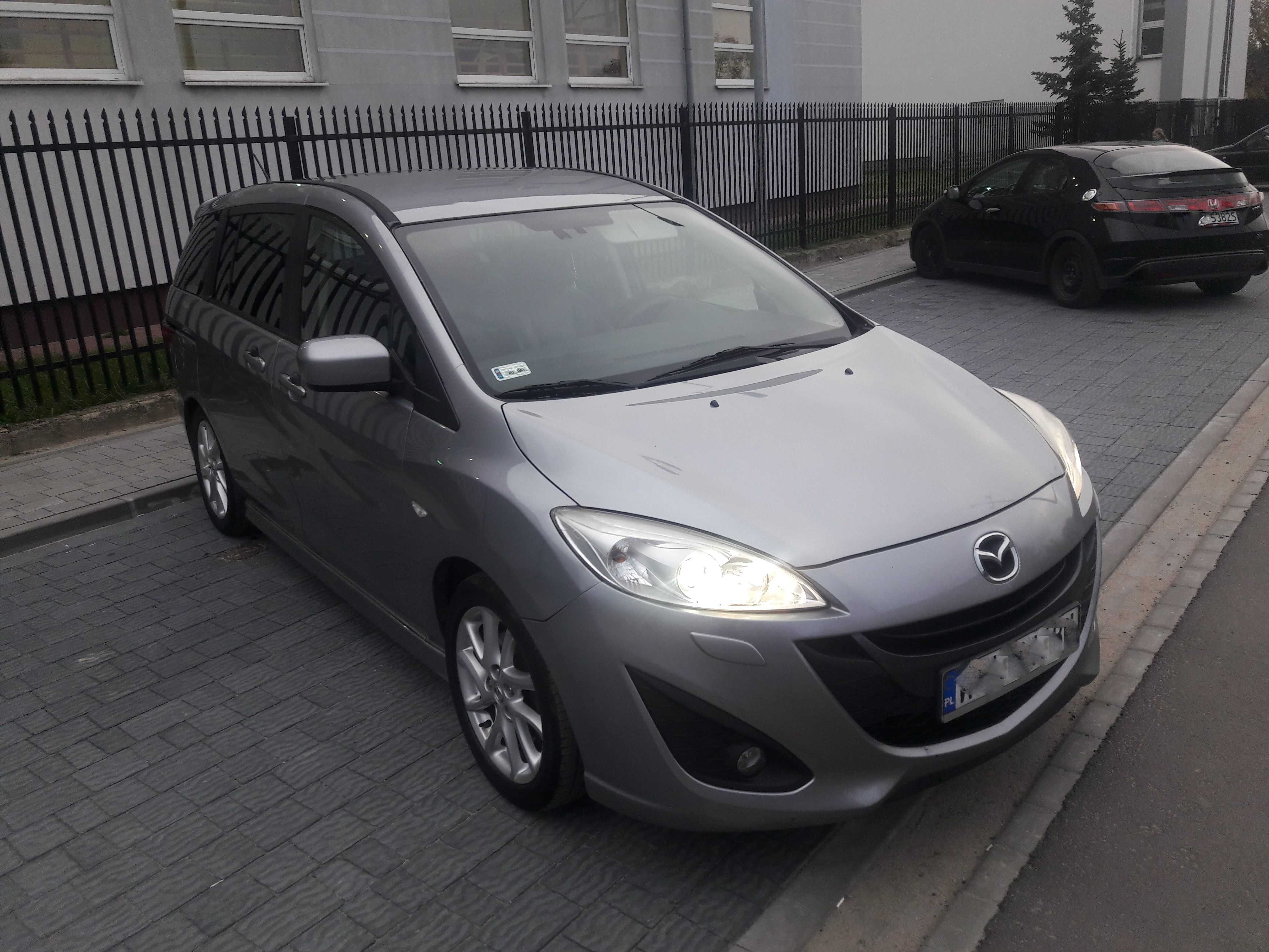 Mazda 5 2011, xenon skóra, 7os. Pakiet Sport, navi. Nowe wtryski.