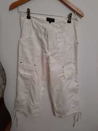 Spodnie bawełniane z kieszeniami białe 36