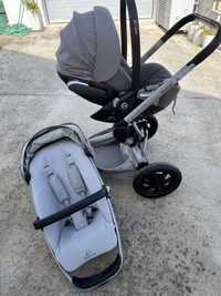 Carrinho Quinny buzz e ovo cybex cloud z cinza escuro