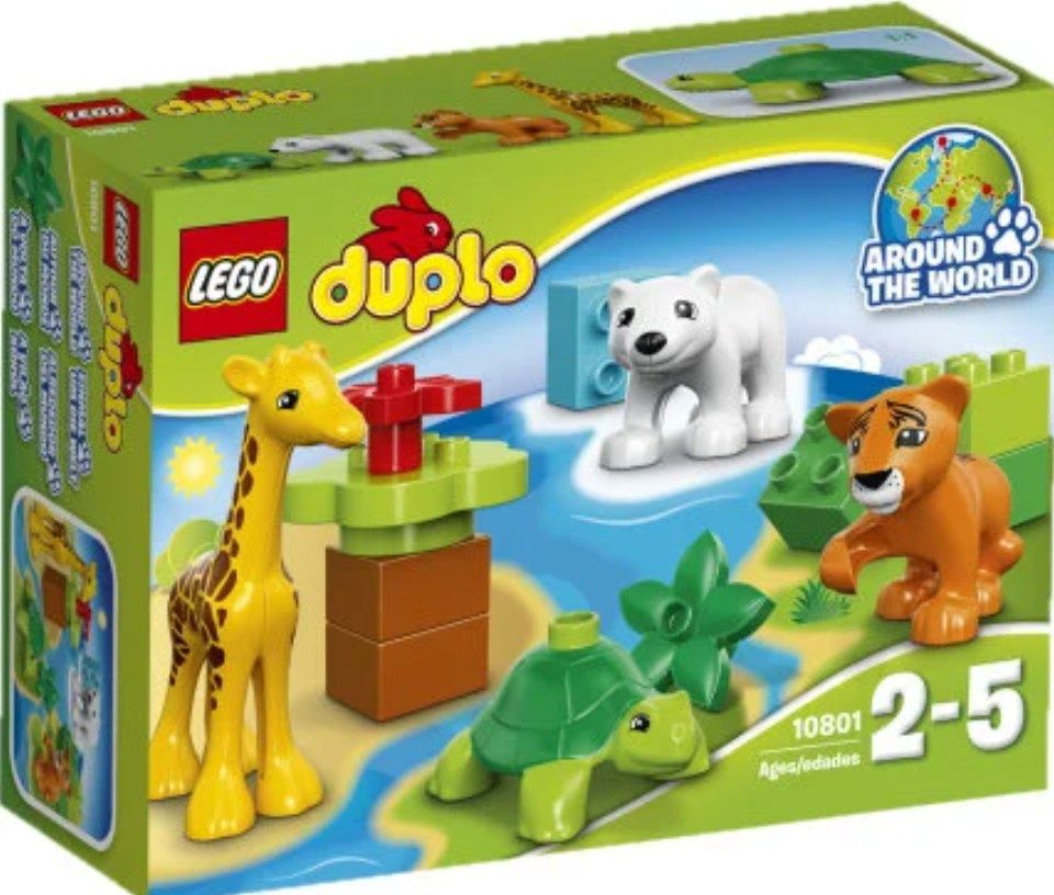 LEGO DUPLO 10801 zwierzątka żyrafa tygrys miś polarny żółw klocki 2+