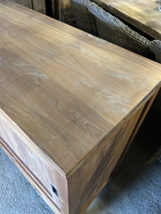 Komoda drewniana TEAK prosta bufet rustykalna nowoczesna