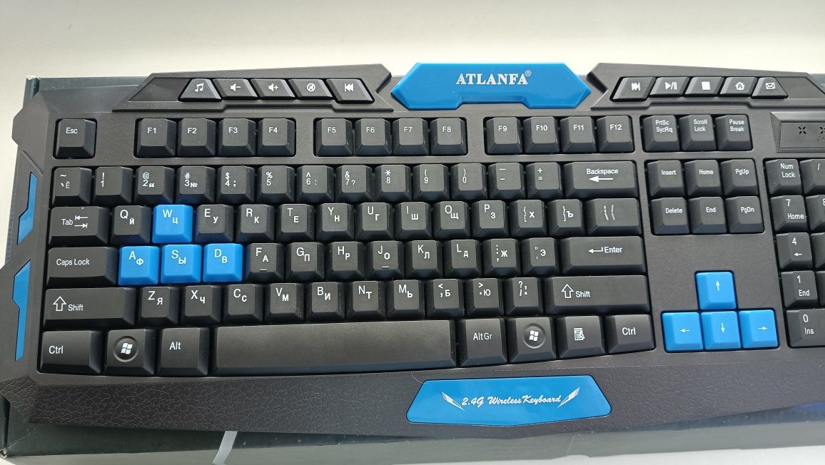 Бездротова клавіатура + мишка ATLANFA AT-8100. 
Клавіатура