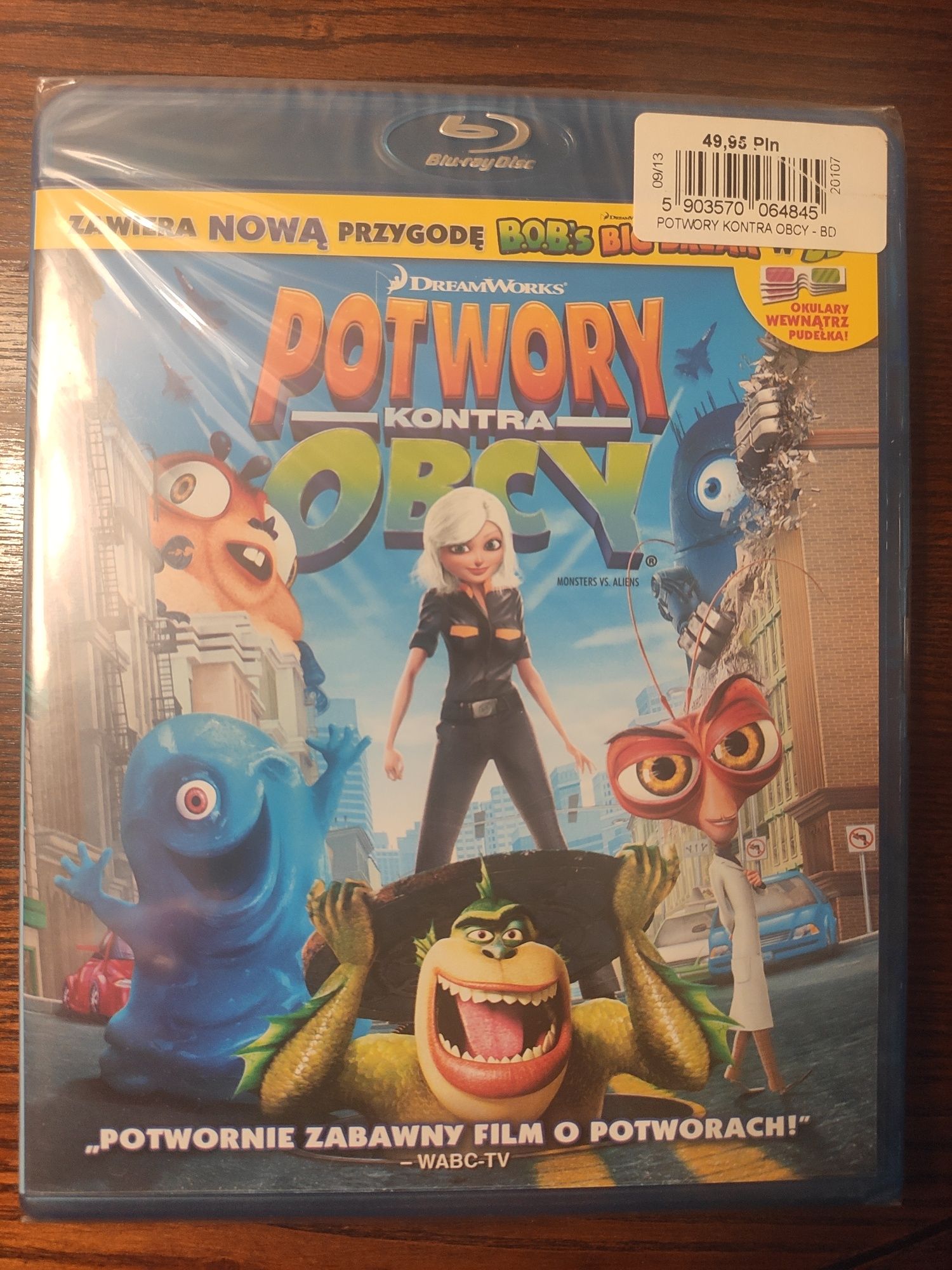 Blu-ray  Potwory kontra Obcy/oryginał zafoliowana