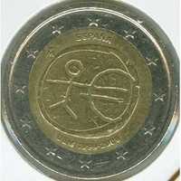 Moeda de 2€ UEM 1999 a 2009 Espanha -Altamente Colecionável