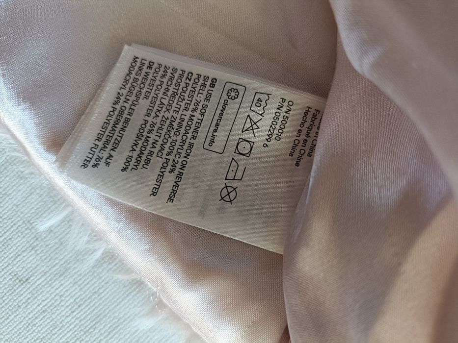 Futrzana kamizelka bezrękawnik rozmiar 92 . H&M