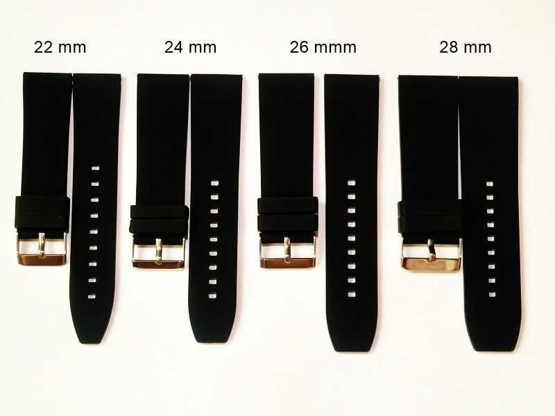 Ремінці до годинника каучук 16-28 мм, Honor Band, Huawei Band, Amazfit