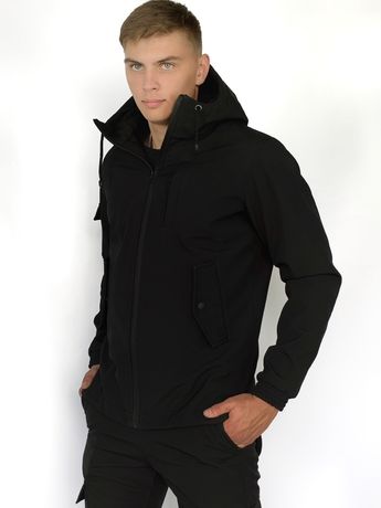 Тактическая куртка штаны костюм черный SoftShell Софтшел мужской спорт