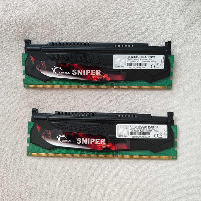 Оперативна пам'ять G.Skill sniper 8gb (2*4gb) DDR3-1600