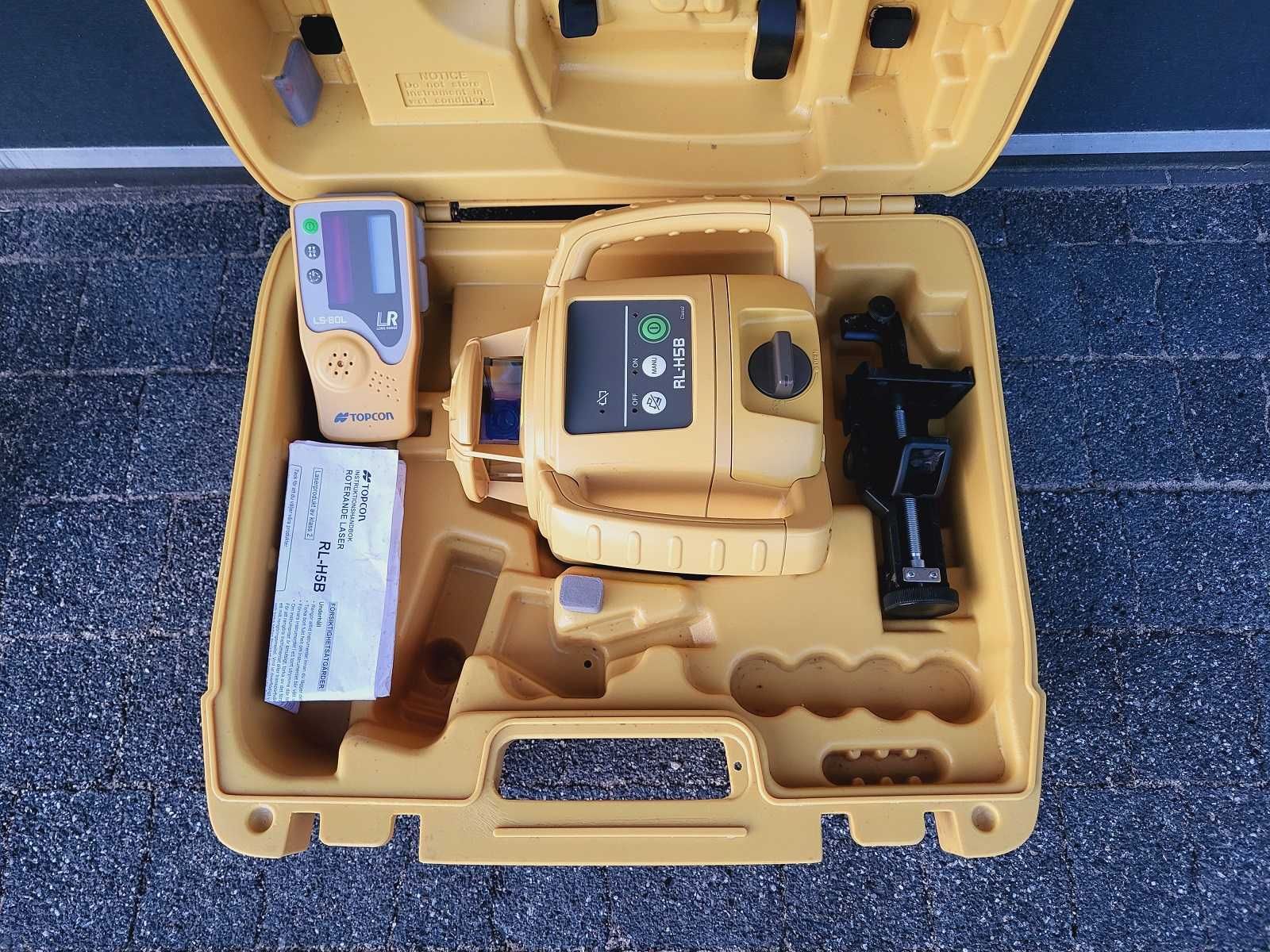 Topcon RL H5B Laser Niwelator Samopoziomujący + statyw Detektor LS-80L