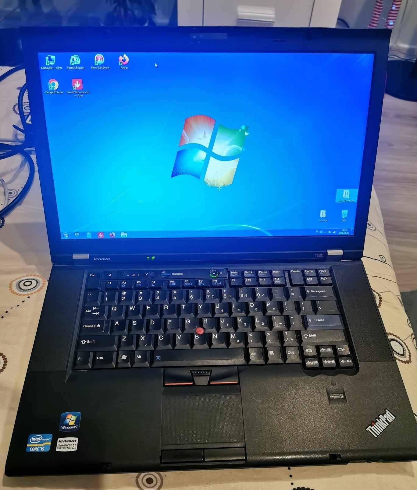 Laptop Lenovo thinkpad t520, solidny sprzęt Intel i5, grafika nvidia