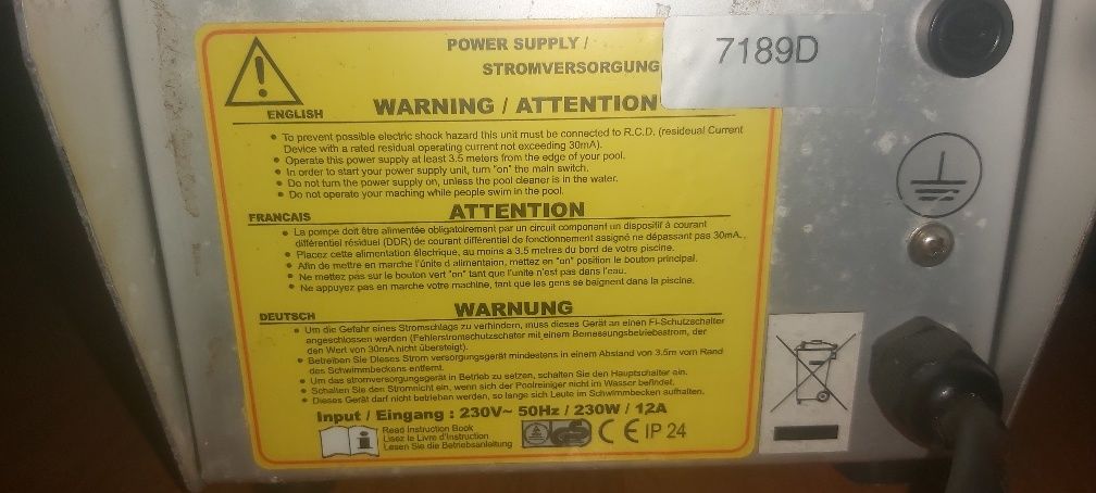 Pompa basenowe elektryczna ZASILACZ