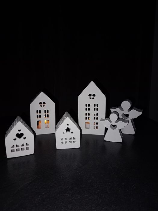 Фігурка з гіпсу "Будинок" середній, хатинка з гіпсу