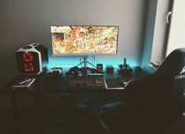 Biurko do Nauki / Gamingu / Pracy (Opcja LED) + Regulacja Wysokości !