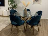 Cadeiras sala de jantar azul
