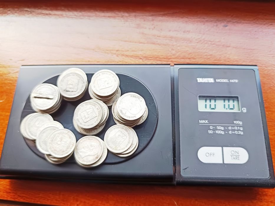 Moedas em prata Venezuela