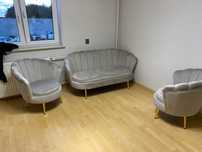 Sofa + fotele muszelki