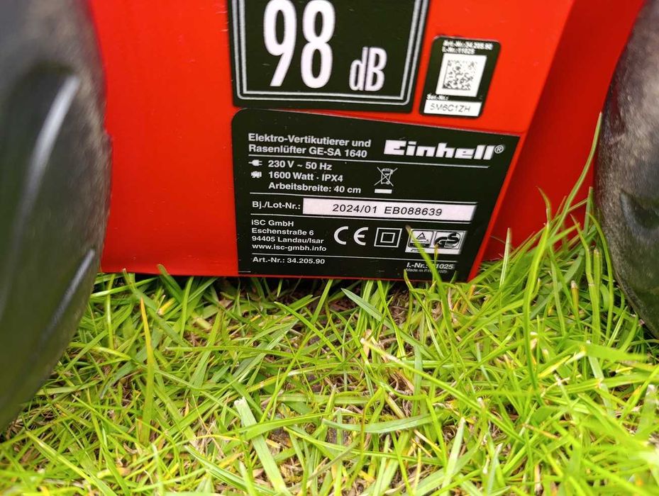 Wertykulator elektryczny Einhell GE-SA 1640 moc 1600W 40cm z koszem