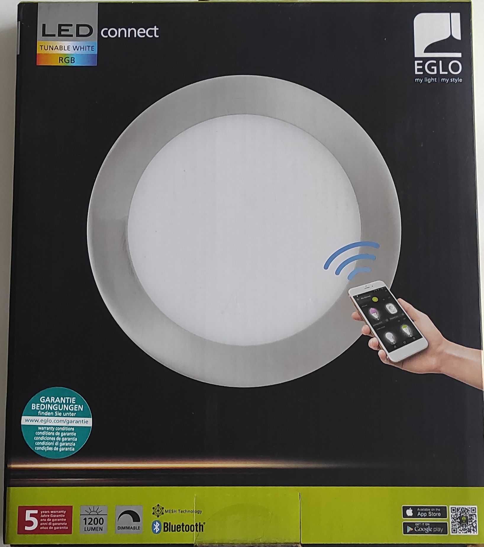 ELGO okrągła lampa wpuszczana LED sterowana przy pomocy telefonu