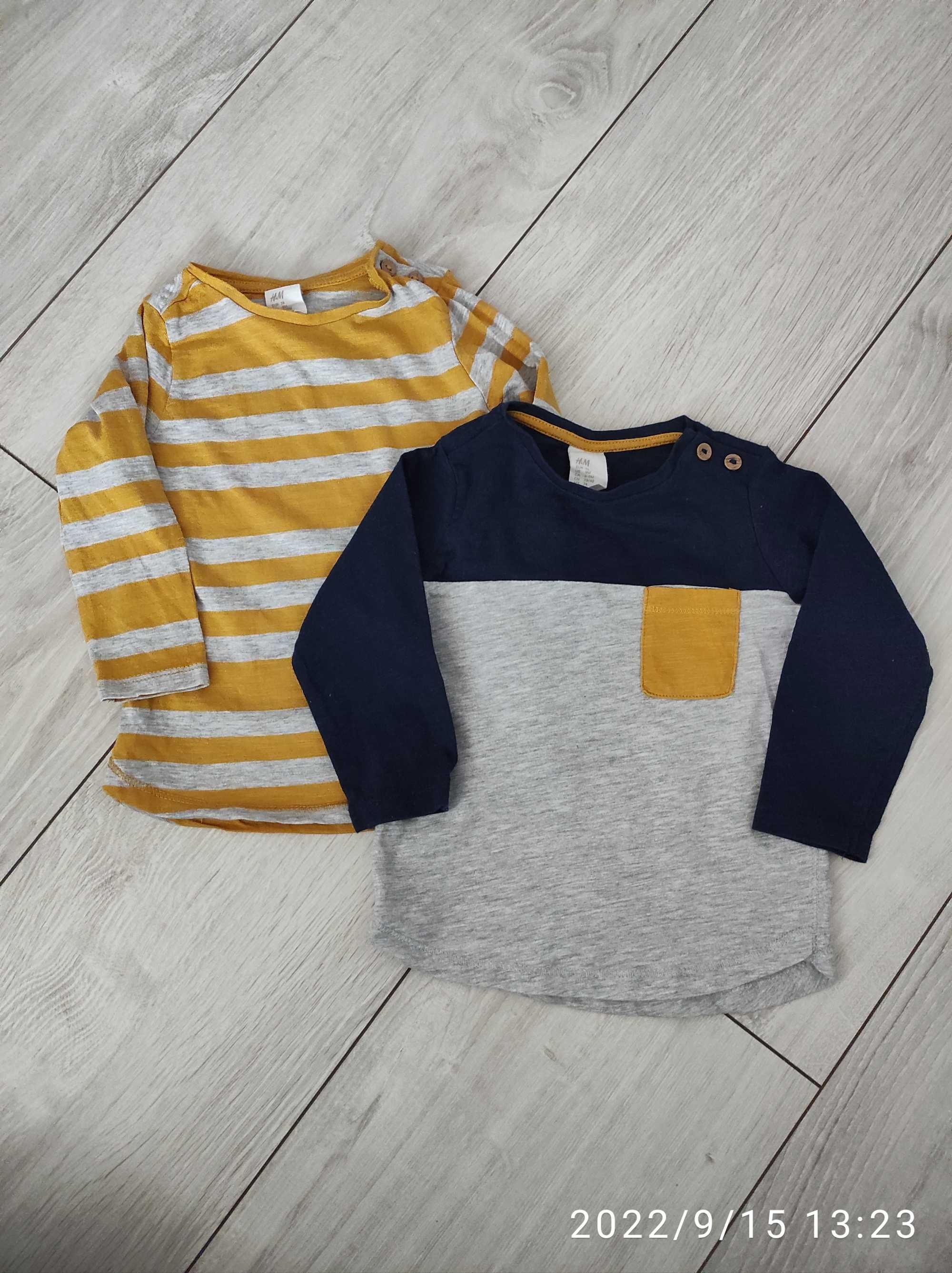 2 koszulki h&m paseczki 2 pack