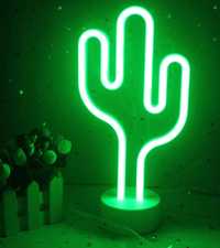Neon zielony kaktus Led