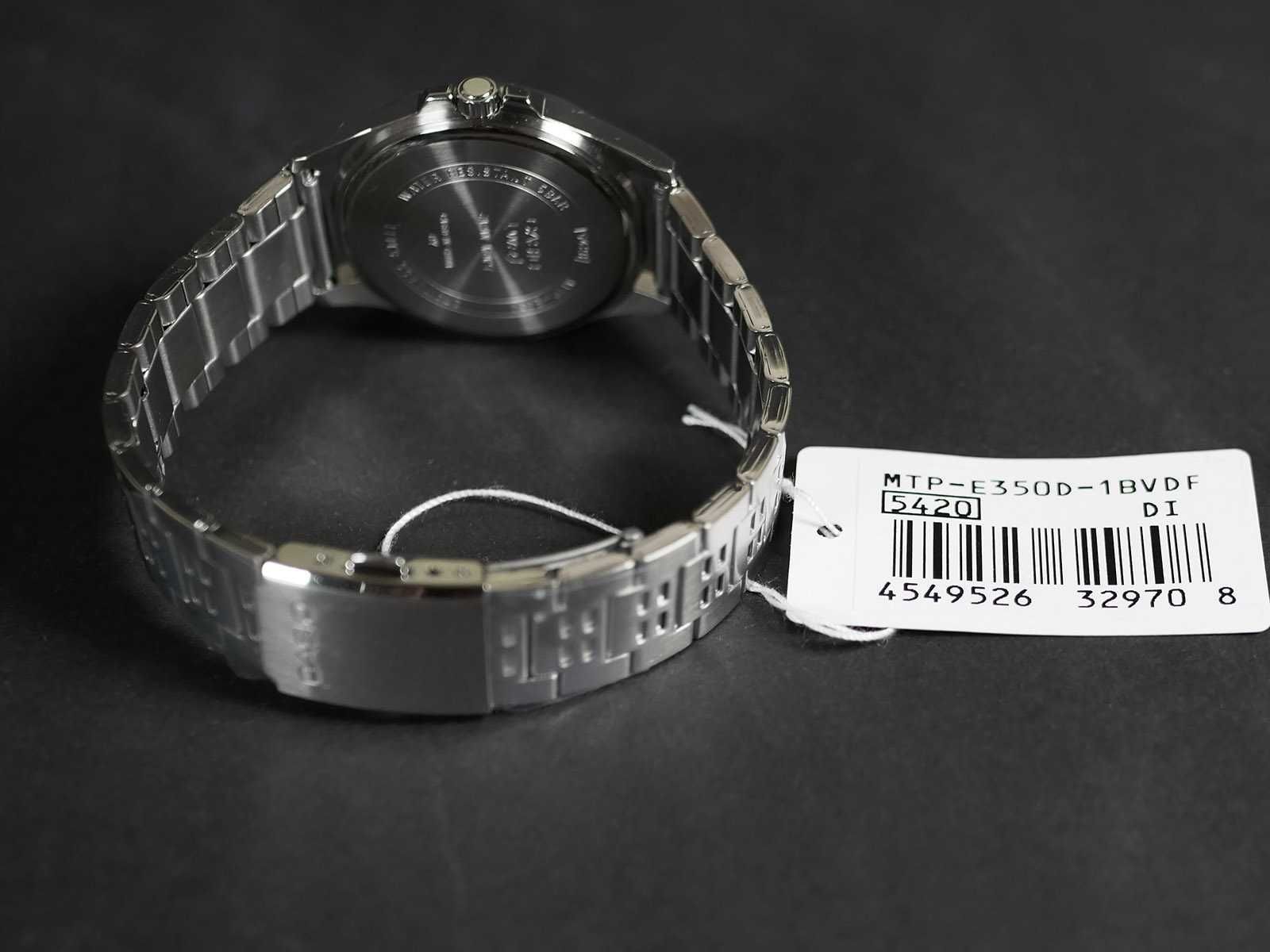 Casio MTP-E350D-1BV Ø41мм в тонком нержавеющем корпусе