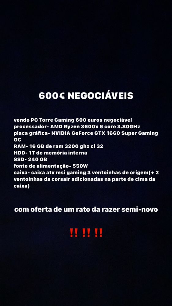 PC GAMING (TORRE) negociavel