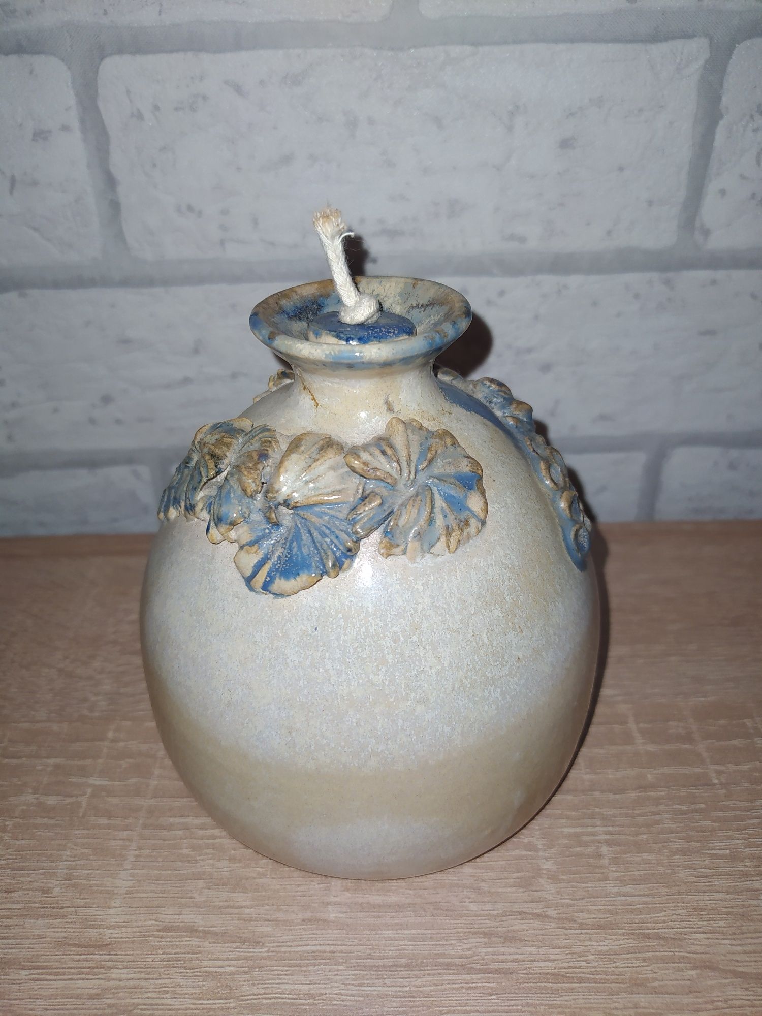 Ceramiczna lampka naftowa styl rustykalny wiejski