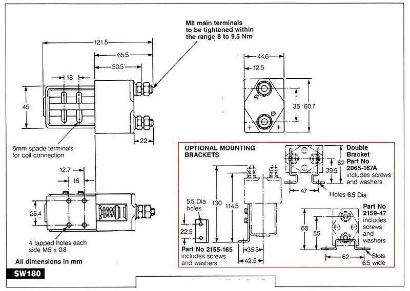 Stycznik Albright SW180 12V 24V 36V 48V 72V 80V 200A Zamiennik