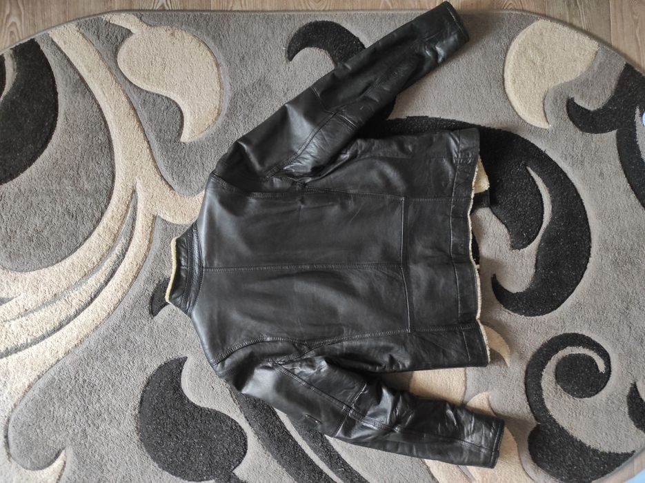 Куртка чоловіча зимова шкіряна