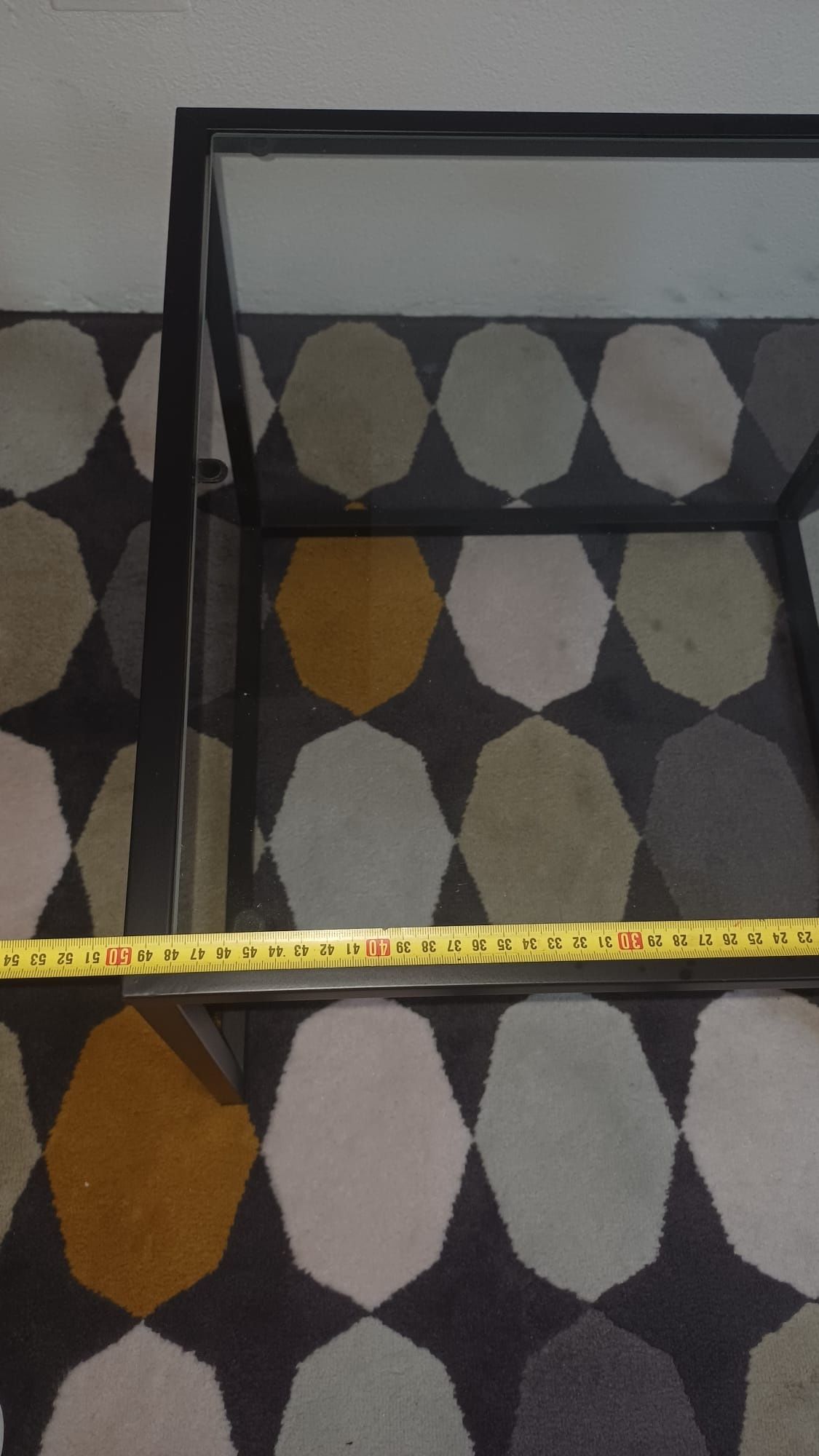 Mesa de apoio em vidro