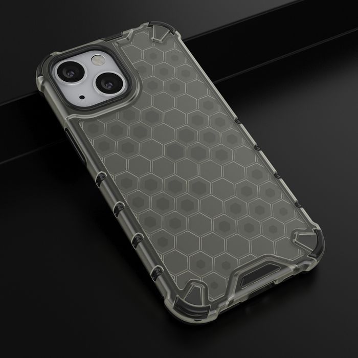 Honeycomb Etui Pancerny Pokrowiec Z Żelową Ramką Iphone 13 Mini Czarny