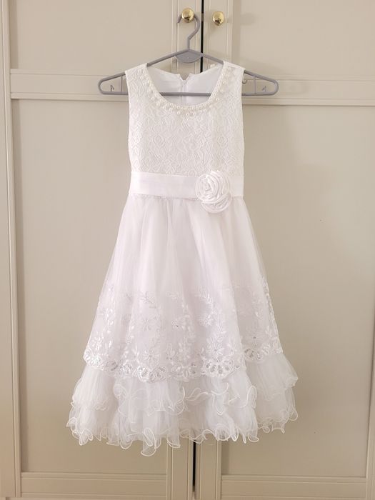 Sukienka poprawny komunia biala