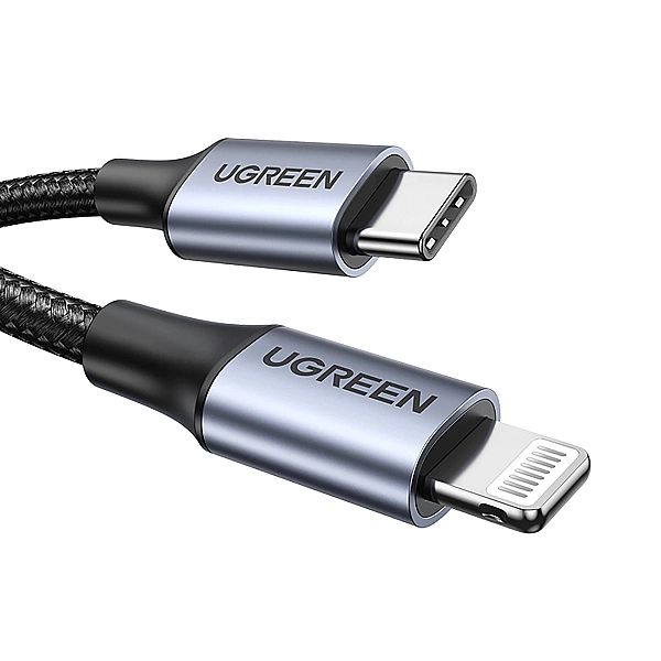 Kabel Ugreen US304, 60760 Lightning - USB-C 2.0 MFi 1.5 m - szary