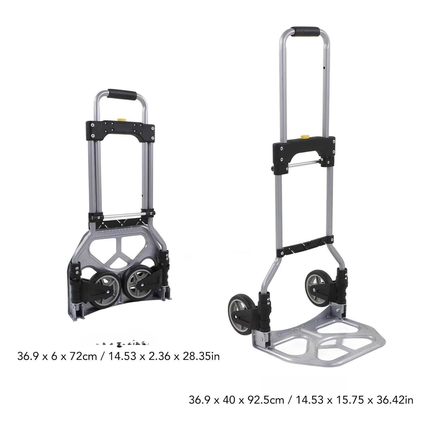 Aluminiowy wózek transportowy składany, udźwig 70 kg