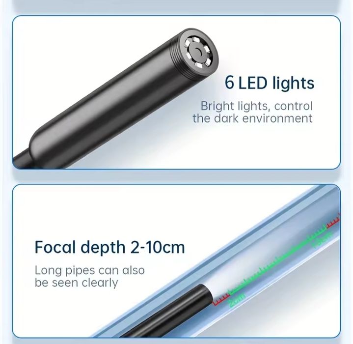 Kamera endoskopowa inspekcyjna 3w1 wodoodporna USB-C