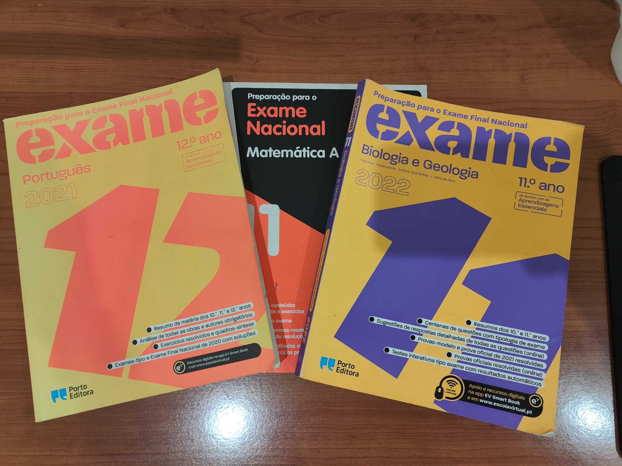 3 Livros - Preparação para exames nacionais