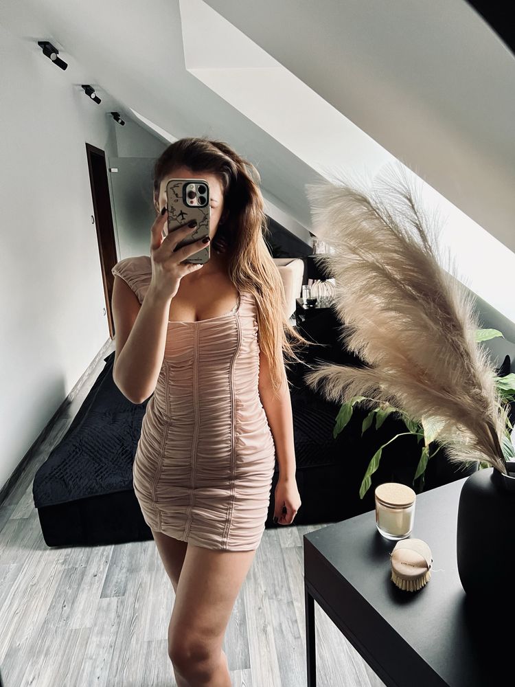 Nowa z metka sukienka puder, Zara, 36