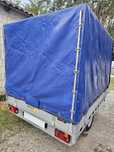 Przyczepka Platforma Wiola DMC 750kg Stelarz Plandeka Zdejmowane Burty