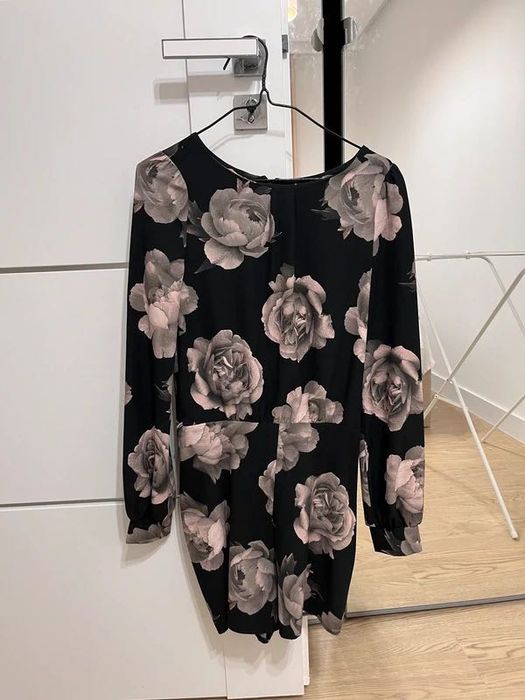 Kombinezon sukienka w róże S