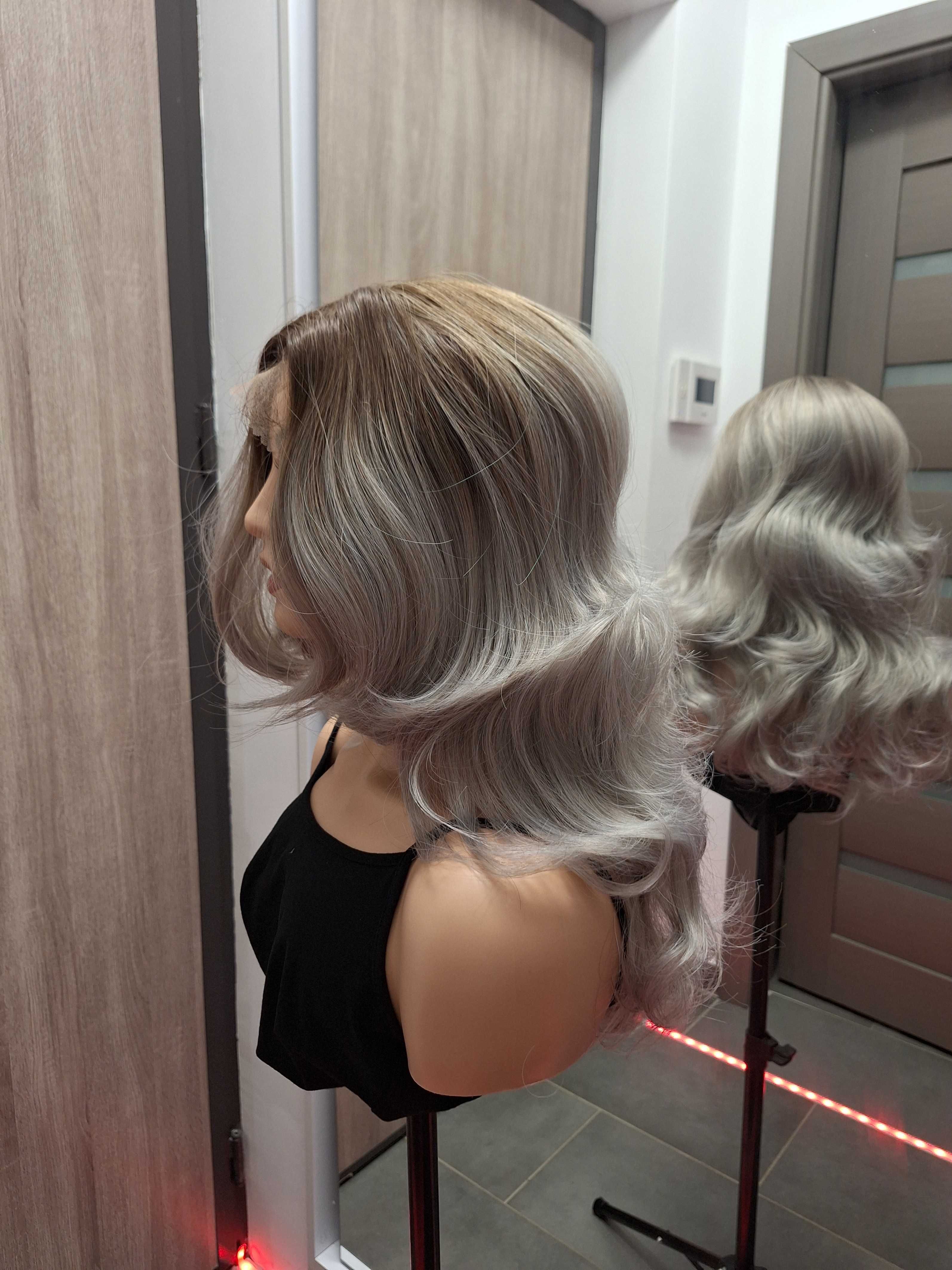 Peruka lace ombre blond platynowy