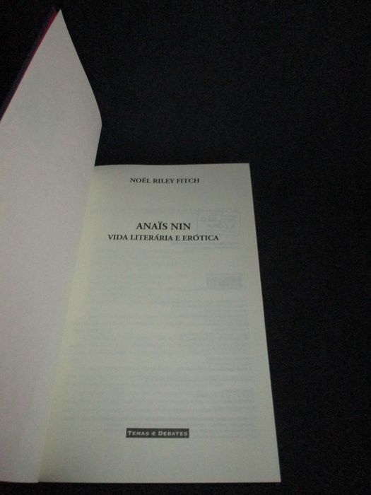 Livro Anaïs Nin Vida Literária e Erótica Noël Riley Fitch