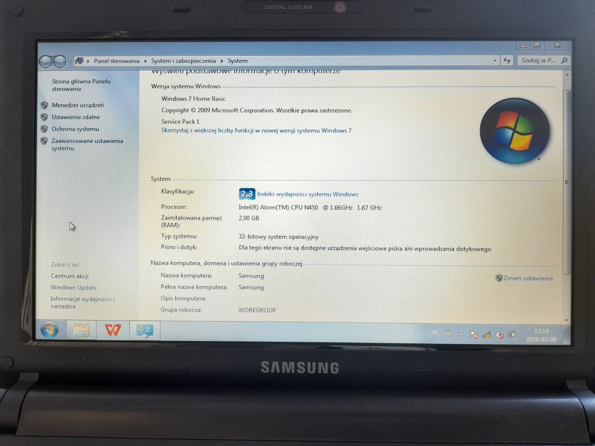 Notebook Samsung NP-N100