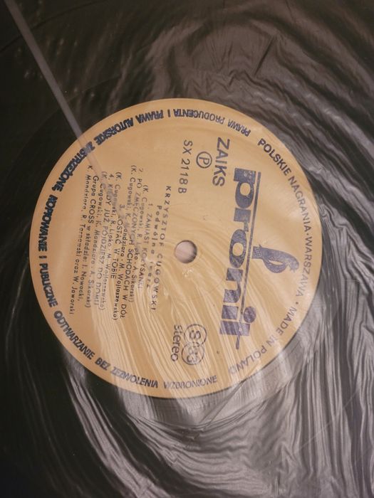Vinyl Krzysztof Cugowski & Cross Podwójna twarz 1984 Pronit