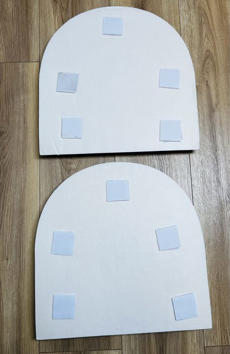 Painel acolchoado oval para parede ou cabeceira - azul