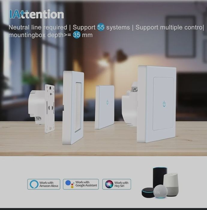 inteligentny włącznik światła currysmarter wi-fi 4sztuki