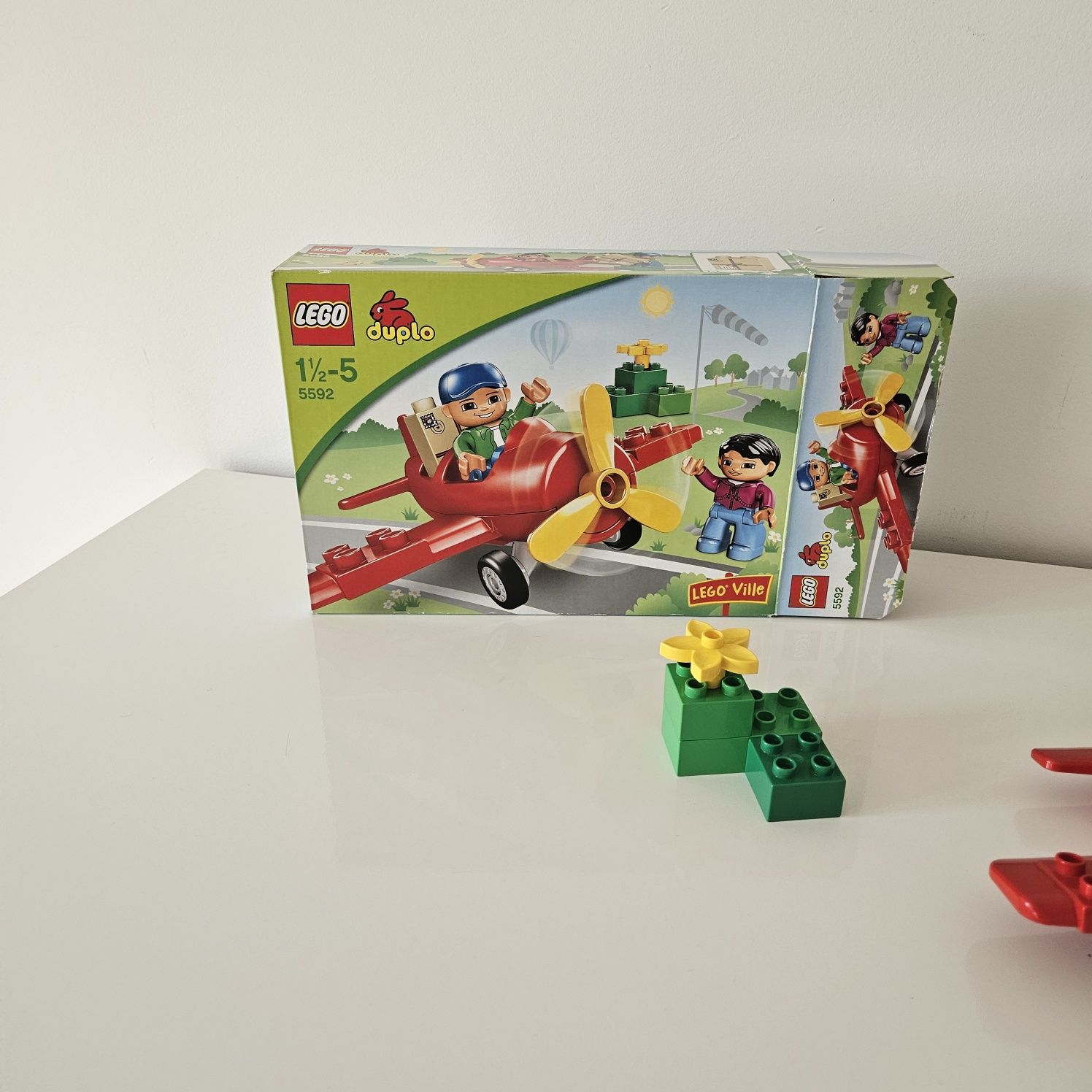 Lego duplo, samolot z opakowaniem