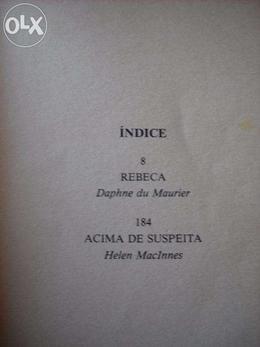 Livro Grandes clássicos do suspense (Rebeca e Acima de Suspeita)