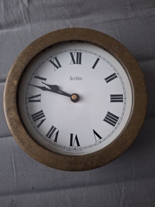 Zegar mosiężny retro vintage ścienny