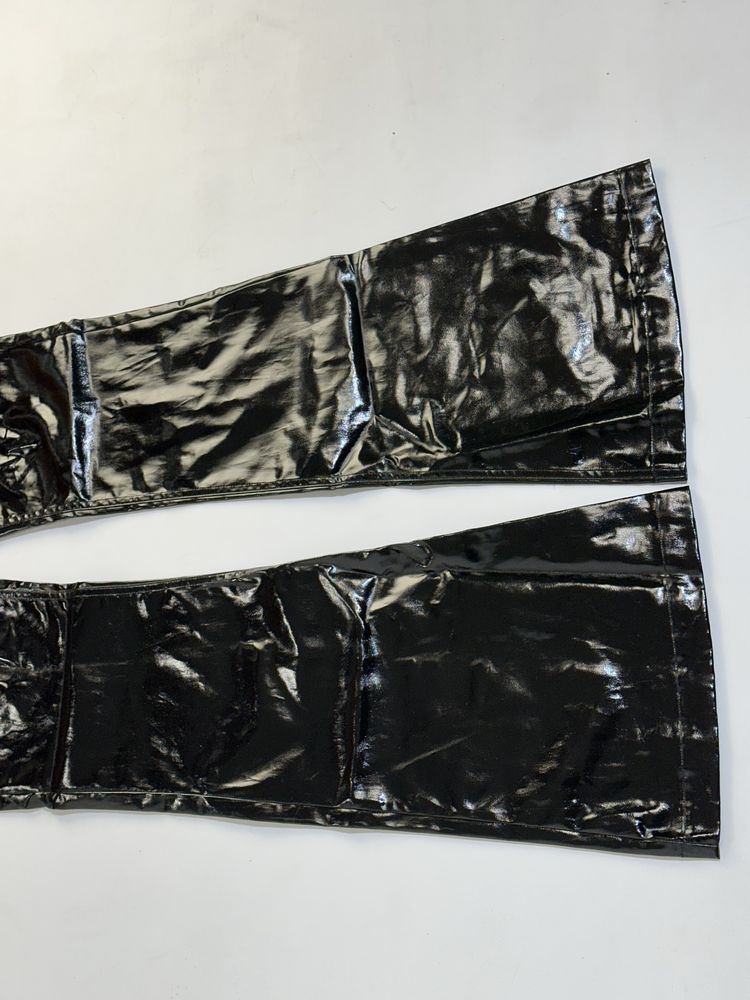 Rick Owens клеш штаны кожаные leather drkshdw banana opium archive