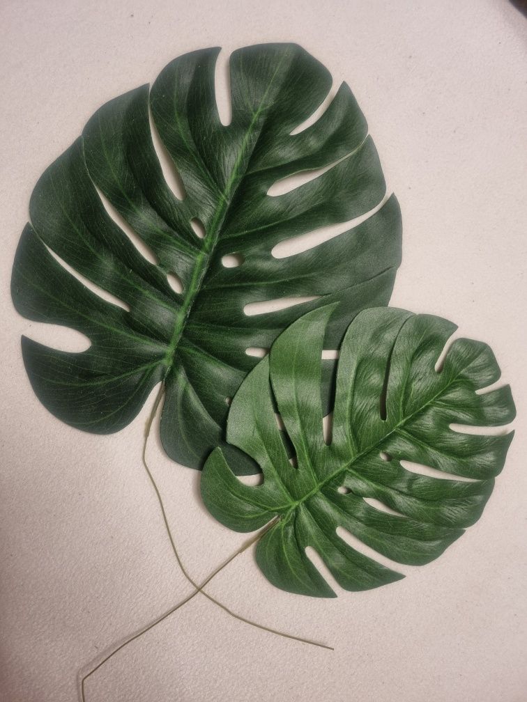 Sztuczne liście monstera